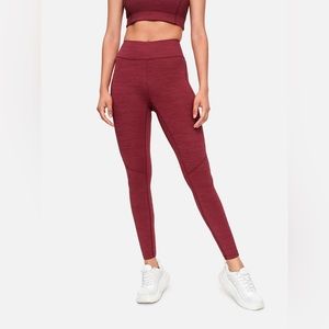Outdoor Voices Red Burgandy Techsweat Core 7/8 Leggings size Medium EUC